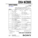 Sony DXA-WZ80D, MHC-WZ80D Service Manual