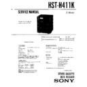 Sony FH-411K, HST-H411K Service Manual