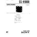 Sony FH-B1000, SS-H1000 Service Manual