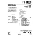 Sony FH-B1000 Service Manual