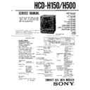 Sony FH-B150, FH-B155, HCD-H150, HCD-H500, MHC-500 (serv.man2) Service Manual
