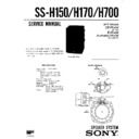 Sony FH-B150, FH-B170, FH-B170K, MHC-500, MHC-600, MHC-700, SS-H150, SS-H170, SS-H700 (serv.man2) Service Manual