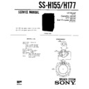 Sony FH-B155, FH-B166, FH-B177, SS-H155, SS-H177 Service Manual