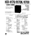 Sony FH-B170, FH-B170K, FH-B177, HCD-H170, HCD-H170K, HCD-H700, MHC-700 (serv.man2) Service Manual