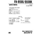 Sony FH-B500, FH-B500K Service Manual