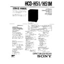 Sony FH-B500, FH-B510, HCD-H51, HCD-H51M, MHC-510 Service Manual