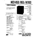 Sony FH-B50CD, FH-B55CD, FH-B590, HCD-H1100, HCD-H50, HCD-H55, MHC-1100 (serv.man2) Service Manual