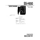 Sony FH-B650, FH-B711, MHC-650, SS-H650 (serv.man2) Service Manual