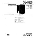 Sony FH-B650, FH-B711, MHC-650, SS-H650 Service Manual