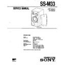 Sony FH-C33X, MHC-C33, SS-M33 Service Manual