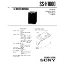 Sony FH-E636CD, MHC-1600, SS-H1600, SS-H1600L Service Manual