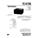 Sony FH-E656, MHC-1700, TC-H1700 Service Manual