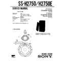 Sony FH-E705C, MHC-2750, SS-H2750, SS-H2750E Service Manual