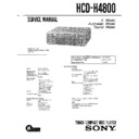 Sony FH-E8X, HCD-H4800, MHC-4800 Service Manual
