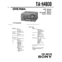 Sony FH-E8X, MHC-4800, TA-H4800 Service Manual