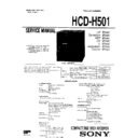 Sony FH-G50, HCD-H501, MHC-501, MHC-S200 Service Manual