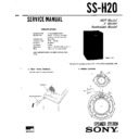 Sony FH-L300, FH-L400, FH-L450K, SS-H20 Service Manual
