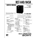 Sony FH-L400, FH-L450K, HST-H40, HST-H45K, HST-H45KJ Service Manual