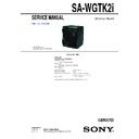 Sony FST-GTK2I, SA-WGTK2I Service Manual