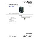 Sony FST-SH2000, LBT-SH2000, SS-SH2000 Service Manual