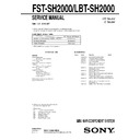 Sony FST-SH2000, LBT-SH2000 Service Manual