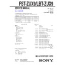 Sony FST-ZUX9, LBT-ZUX9 Service Manual
