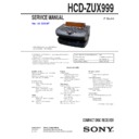 Sony FST-ZUX999, HCD-ZUX999 Service Manual