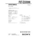 Sony FST-ZUX999 Service Manual