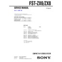 Sony FST-ZX6, FST-ZX8 Service Manual