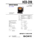 Sony FST-ZX9, HCD-ZX9, LBT-ZX9 Service Manual