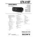 gtk-x1bt service manual