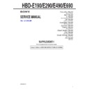Sony HBD-E190, HBD-E290, HBD-E490, HBD-E690 (serv.man2) Service Manual