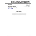 Sony HBD-E385, HBD-E390, HBD-T39 (serv.man2) Service Manual