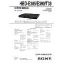 Sony HBD-E385, HBD-E390, HBD-T39 Service Manual