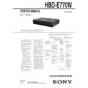 Sony HBD-E770W Service Manual