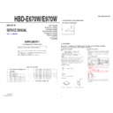 Sony HBD-E970W Service Manual