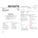 hbd-f500, hbd-f700 service manual