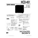 Sony HCD-451, HCD-461 Service Manual