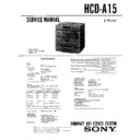 Sony HCD-A15, LBT-A15CD Service Manual