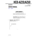 Sony HCD-AZ2D, HCD-AZ5D Service Manual