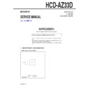 Sony HCD-AZ33D (serv.man2) Service Manual