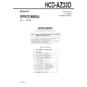 hcd-az33d service manual