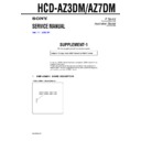 Sony HCD-AZ3DM, HCD-AZ7DM Service Manual