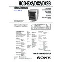 Sony HCD-BX2, HCD-DX2, HCD-DX2B, MHC-BX2, MHC-DX2, MHC-DX2B Service Manual