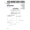 Sony HCD-BX5BT, HCD-CBX1, HCD-CBX3 (serv.man2) Service Manual
