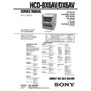 Sony HCD-BX6AV, HCD-DX6AV, MHC-BX6AV, MHC-DX6AV Service Manual