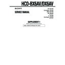 Sony HCD-BX6AV, HCD-DX6AV Service Manual