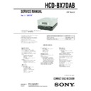 Sony HCD-BX7DAB Service Manual