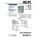 Sony HCD-CP1, HCD-CP1K Service Manual
