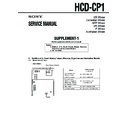 Sony HCD-CP1 Service Manual